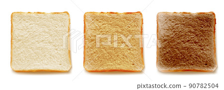 Toasted bread for sandwich 3D isolated vector 90782504