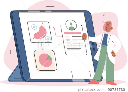 Online medical services mobile application, consultation and prescription medicine, diagnostics metaphor, e-health Online medical services mobile application, consultation and prescription medicine, diagnostics metaphor, e-health 90783780