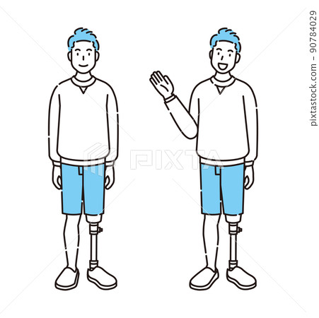 Prosthesis, prosthesis, whole body, person 90784029