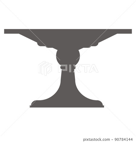 Cake stand in flat icon style. Empty tray for fruit and desserts. Vector silhouette 90784144