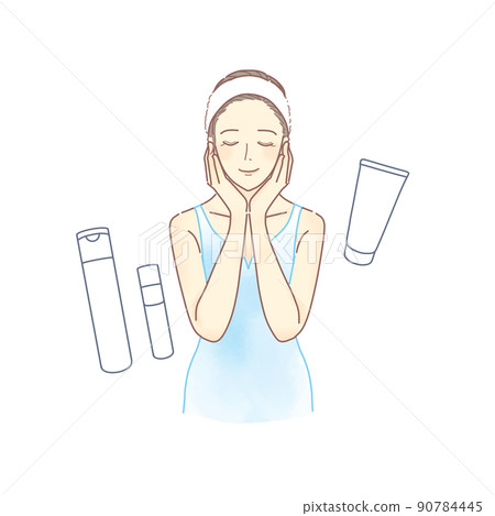 Women who do skin care - Stock Illustration [90784445] - PIXTA