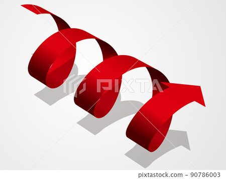 Spiral red arrow vector illustration 90786003