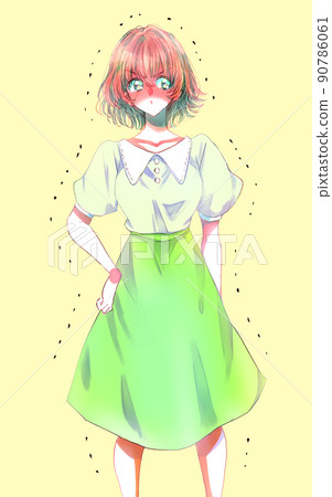 發抖的惱怒的婦女 90786061