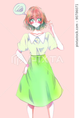 害羞的女人 90786071