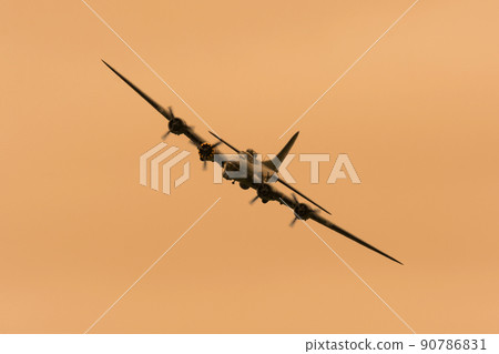 U.S. Army Boeing B-17G bomber at dusk 90786831