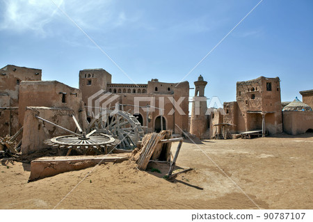 Panorama of Sarai-Batu. An ancient city, the capital of the Golden Horde. Astrakhan region. Russia 90787107
