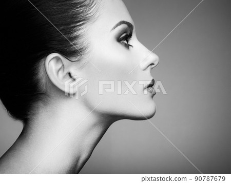 Beautiful woman face. Perfect makeup 90787679