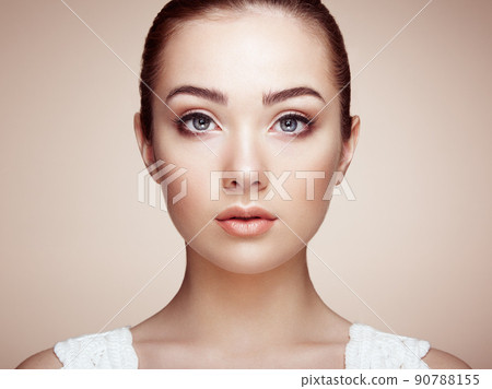 Beautiful woman face. Perfect makeup Beautiful woman face. Perfect makeup 90788155