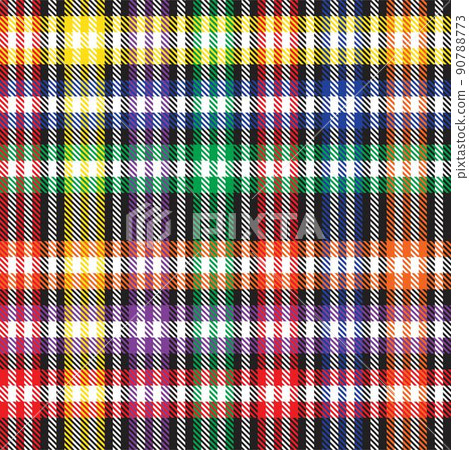 Rainbow Plaid, checkered, tartan seamless pattern suitable for fashion textiles and graphics 90788773