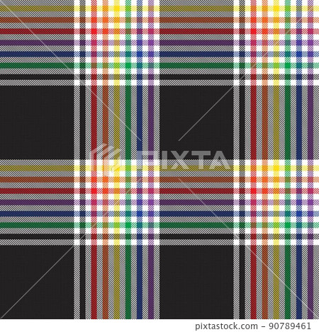 Rainbow Plaid, checkered, tartan seamless pattern suitable for fashion textiles and graphics 90789461