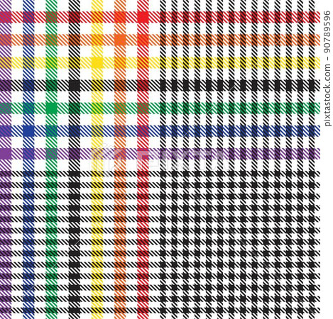 Rainbow Plaid, checkered, tartan seamless pattern suitable for fashion textiles and graphics 90789596