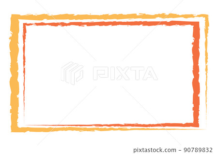 Double wall rectangle frame in two orange color shades. Double wall rectangle frame in two orange color shades. 90789832