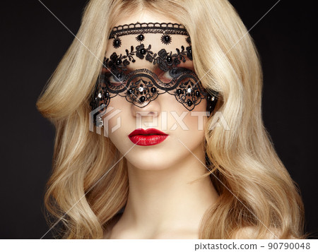 Portrait of beautiful sensual woman with elegant hairstyle Portrait of beautiful sensual woman with elegant hairstyle 90790048