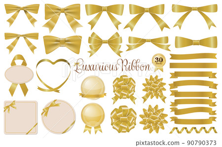 Luxury gold ribbon set 90790373