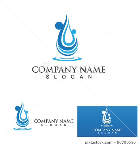 Water drop Logo Template vector 90790550