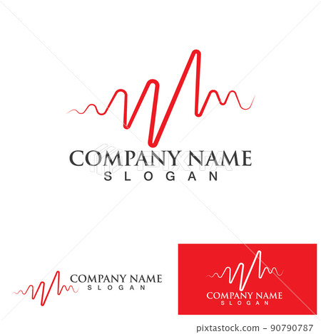 Heart beat monitor pulse line art vector icon, Ecg heartbeat. cardiology symbol. logo for cardiologist. Medical icon 90790787