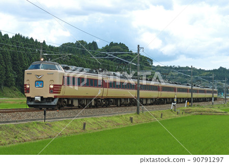 北陸本線牛屋大正寺 JR 西 485 系列 A05 編隊(京都)雷長 北陸本線牛屋大正寺 JR 西 485 系列 A05 編隊(京都)雷長 90791297