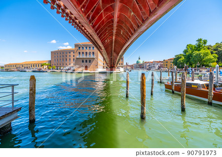 Underneath modern Constitution Bridge in Venice Underneath modern Constitution Bridge in Venice 90791973