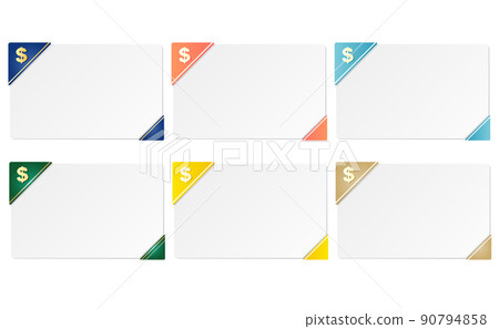 Traingular Ribbons Triangular corner ribbon crown color variation - Stock Illustration ...