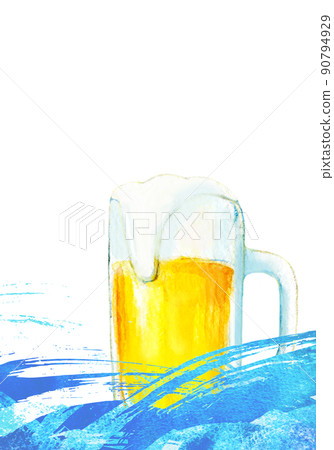 Draft beer background material - Stock Illustration [90794929] - PIXTA