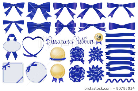 Luxury blue ribbon set 90795034