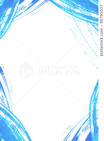Blue watercolor brush background material 90795037