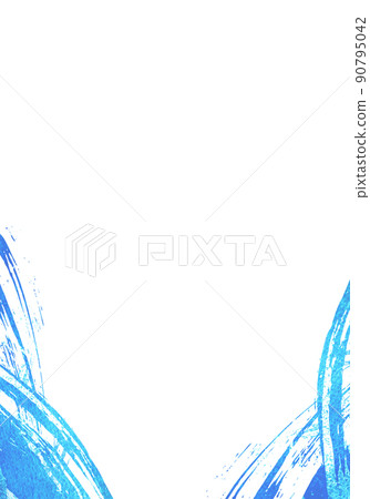 Blue watercolor brush background material Blue watercolor brush background material 90795042