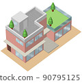 獨立式住宅的 3D 插圖圖像 90795125
