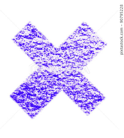 Symbol drawn with crayon Kakeru x blue purple background white with high resolution pass Other colors available Symbol drawn with crayon Kakeru x blue purple background white with high resolution pass Other colors available 90795228