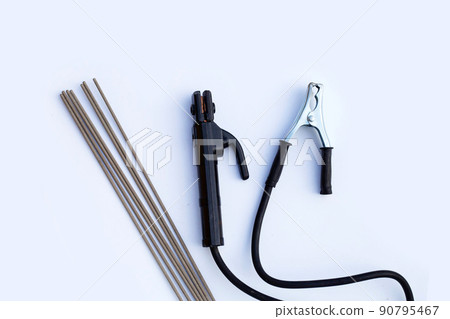Welding electrodes on a white background Welding electrodes on a white background 90795467
