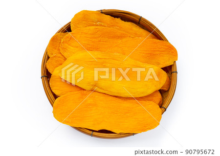 Dried mango on white background 90795672