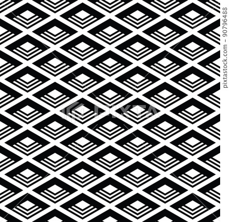 Seamless geometric op art pattern. Lattice structure. Seamless geometric op art pattern. Lattice structure. 90796488