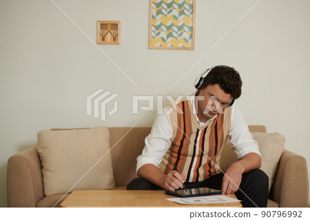 Architect Correcting Apartment Floor Plan 90796992