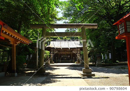 San-no-Torii, the approach to Mikajiri Hachiman Shrine, Kumagaya City, Saitama Prefecture San-no-Torii, the approach to Mikajiri Hachiman Shrine, Kumagaya City, Saitama Prefecture 90798604