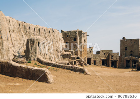 Gate to the Khan's palace. Sarai-Batu, an ancient city, the capital of the Golden Horde. Astrakhan region. Russia Gate to the Khan's palace. Sarai-Batu, an ancient city, the capital of the Golden Horde. Astrakhan region. Russia 90798630