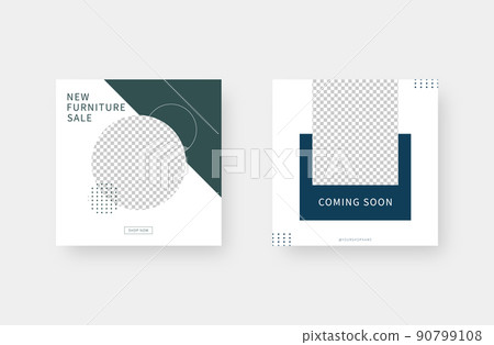 Minimalist fashion social media post. Trendy editable social media post template. Vector illustration. 90799108