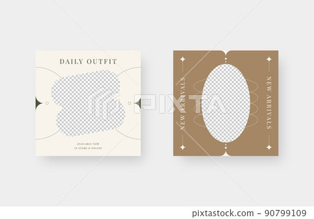 Minimalist fashion social media post. Trendy editable social media post template. Vector illustration. 90799109