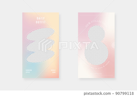 Minimalist fashion social media stories. Trendy editable social media stories template. Vector illustration. 90799118