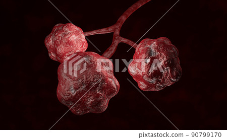 3d Rendering of Alveoli in lungs. Clipping path included 3d Rendering of Alveoli in lungs. Clipping path included 90799170