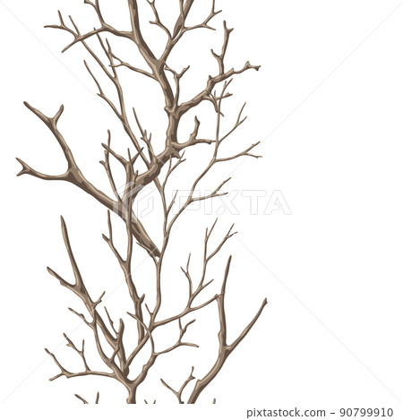 Seamless pattern with dry bare branches. Decorative natural twigs. Seamless pattern with dry bare branches. Decorative natural twigs. 90799910