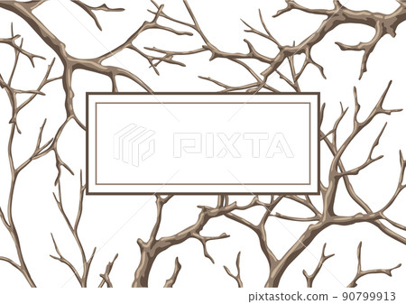 Background with dry bare branches. Decorative natural twigs. Background with dry bare branches. Decorative natural twigs. 90799913