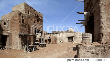 Panorama of Sarai-Batu, the ancient city, the capital of the Golden Horde. Astrakhan region. Russia 90800316