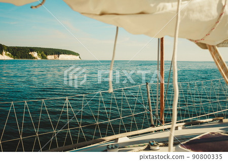 Chalk cliff rocks of Rugen isle at Sassnitz Germany 90800335