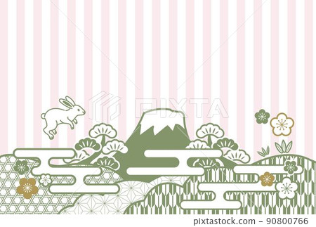 New Year's card for the year of the rabbit in 2023 (without words) New Year's card for the year of the rabbit in 2023 (without words) 90800766