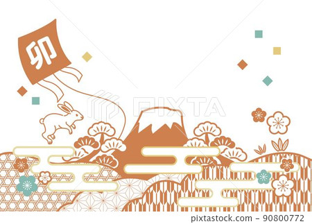 New Year's card for the year of the rabbit in 2023 (without words) New Year's card for the year of the rabbit in 2023 (without words) 90800772