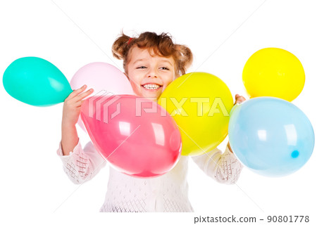 girl with balloons girl with balloons 90801778