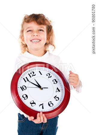 girl with clock 90801780