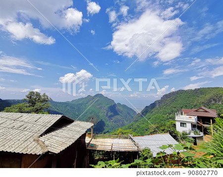 Landscape view from Ban Pha Hee village at Chiangrai province - Chiangrai, Thailand. Landscape view from Ban Pha Hee village at Chiangrai province - Chiangrai, Thailand. 90802770