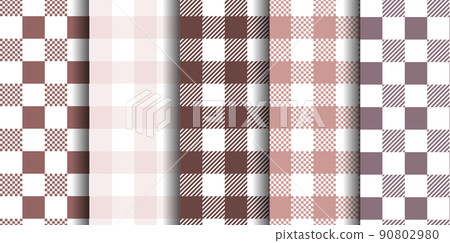 Vichy Seamless set. Pastel gingham pattern. Background for Easter, wallpaper, blanket. 90802980