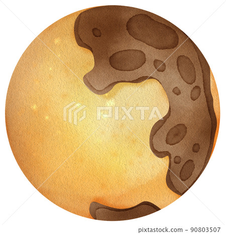 Cosmonaut in space. Astronaut spacecraft rocket in open space watercolor icon png 90803507